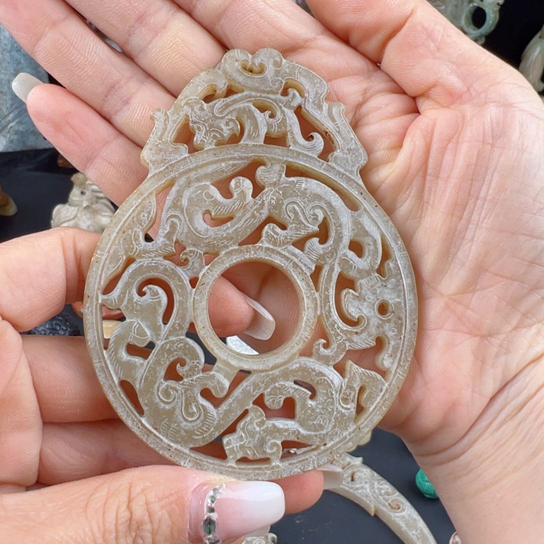 和田玉挂件未镶嵌洪*