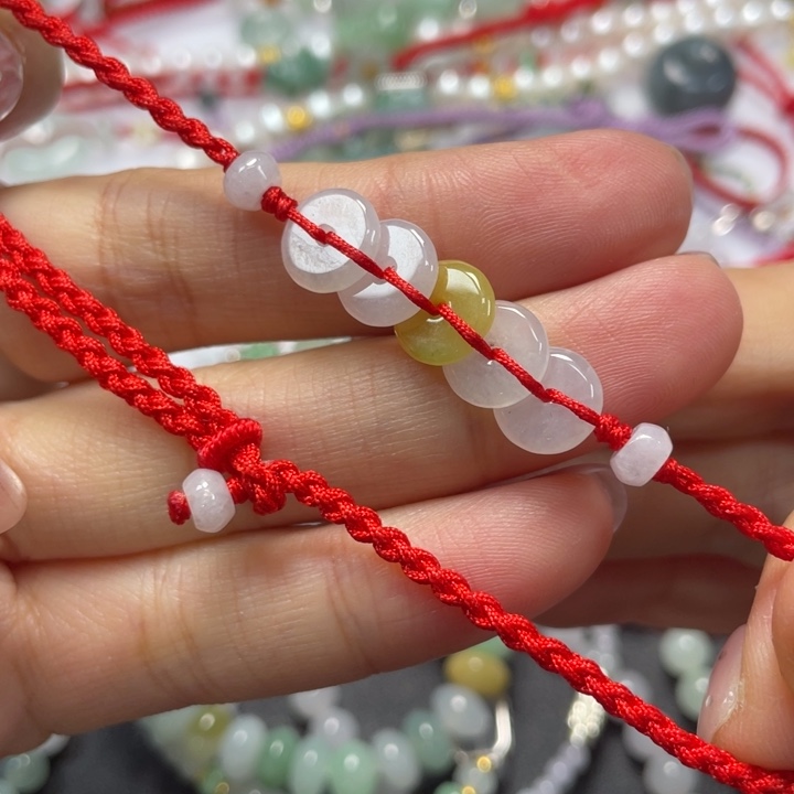 翡翠未镶嵌手绳脚链