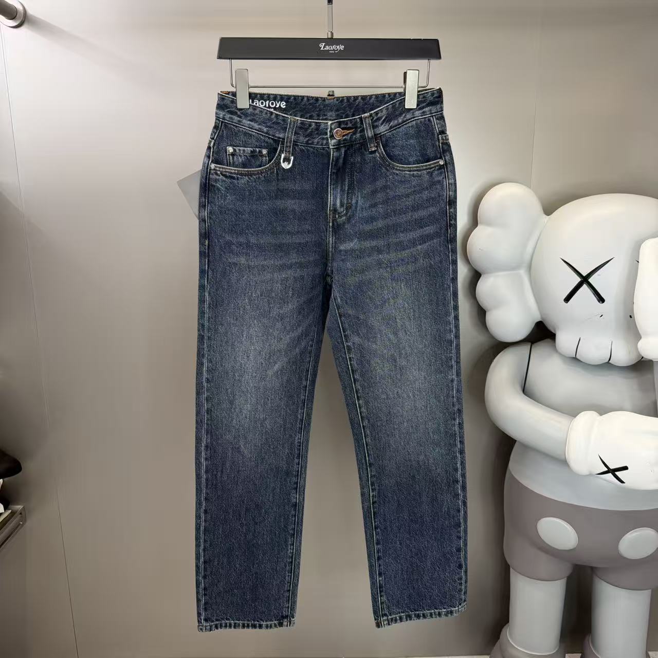 【VanJazny】QC高端男士潮流百搭时尚简约男士牛仔裤F61523W060