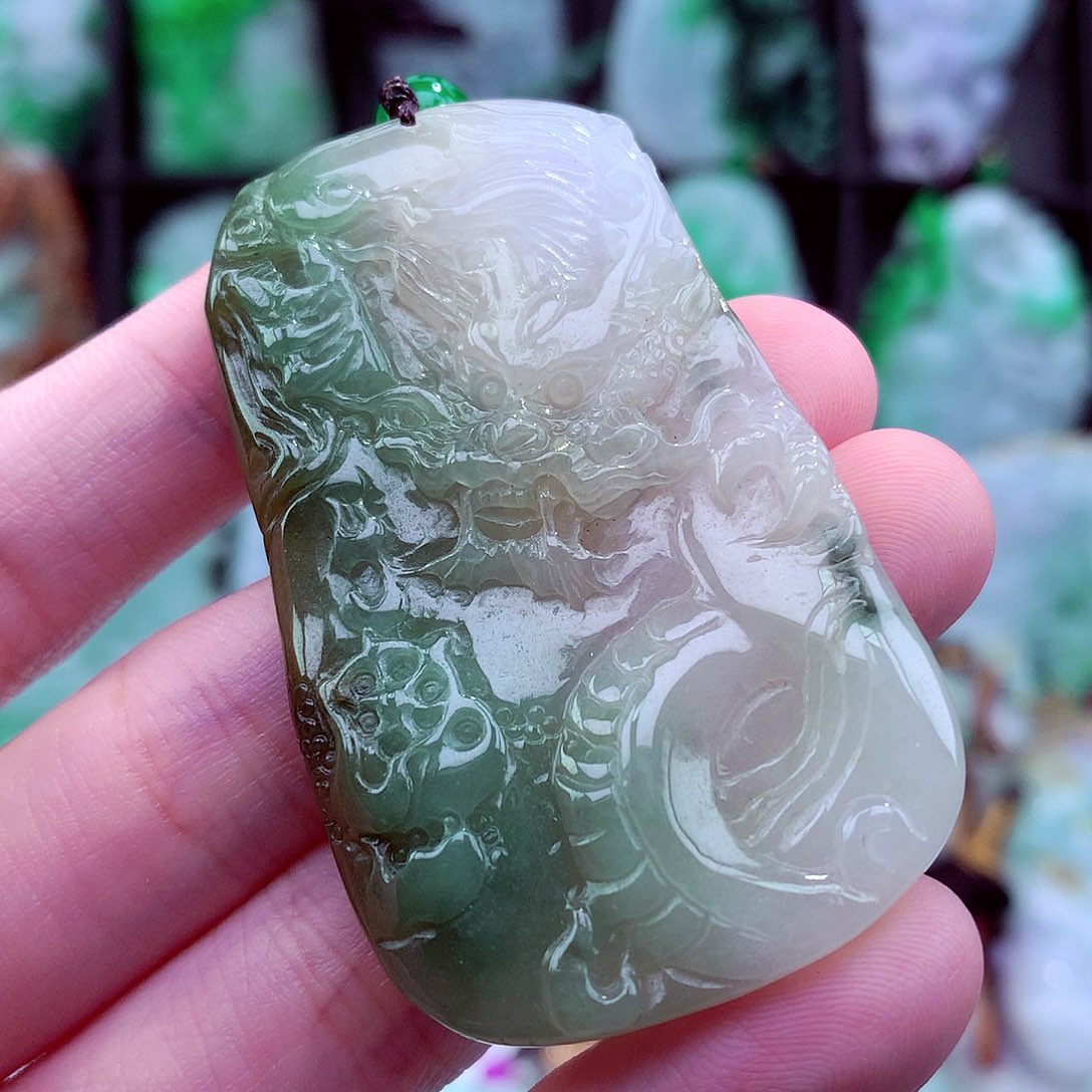 翡翠未镶嵌颈饰天然