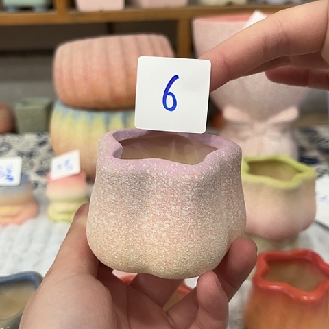 陶许愿星拇指盆36包邮口4高4.5