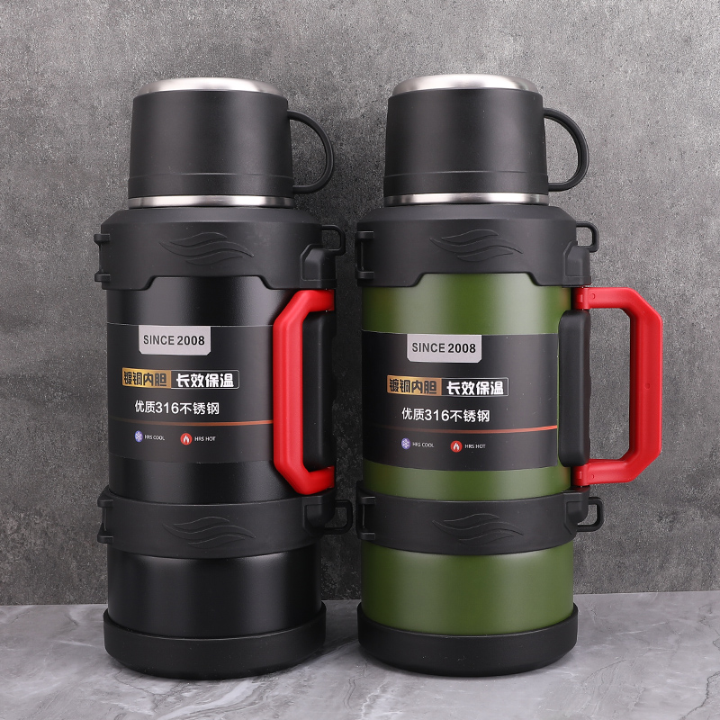 超大容量保温杯316不锈钢车载旅行保温水壶户外男工地便携保温壶