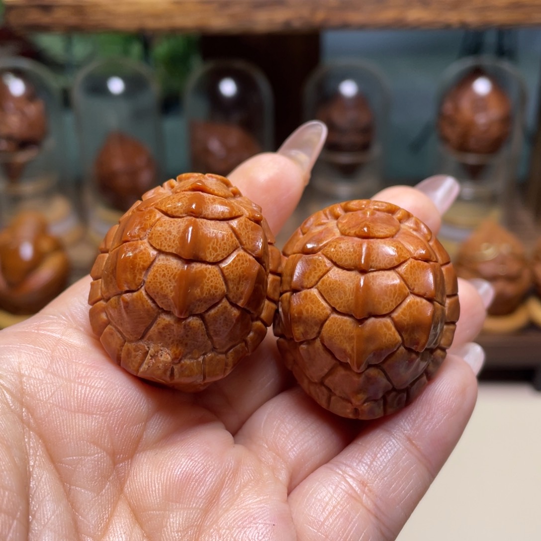 佛螺菩提吊坠富甲一对