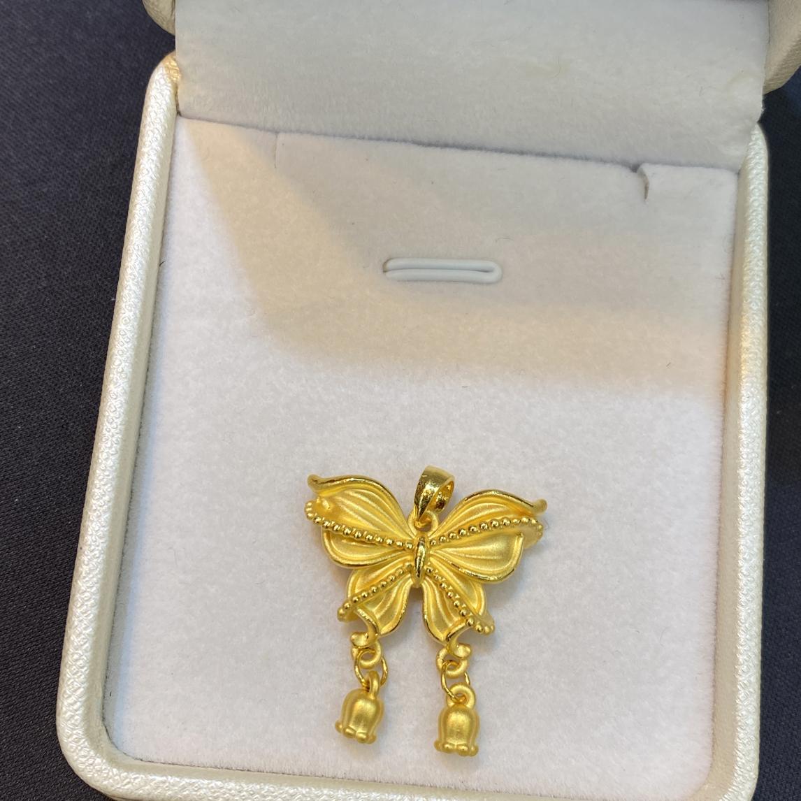 足金999蝴蝶吊坠