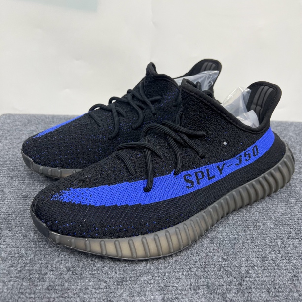 43码 95新 二手 椰子350 V2 舒适运动 织物 低帮 黑蓝