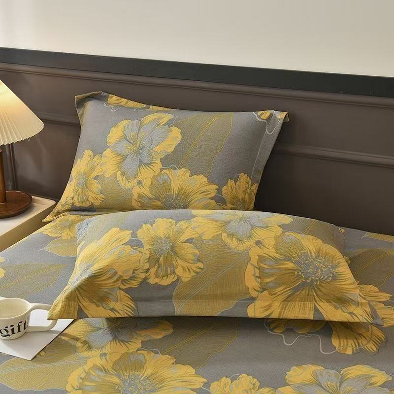 枕套一对0.48m*0.74m秋冬新款加密加厚斜纹【橙梦花庭】