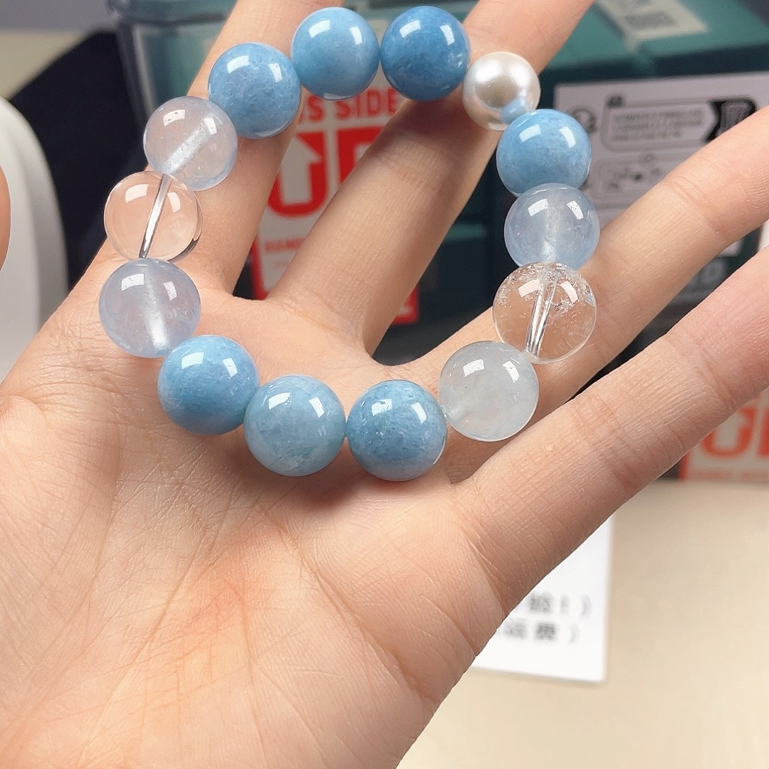 烟晶手链银S925镶嵌