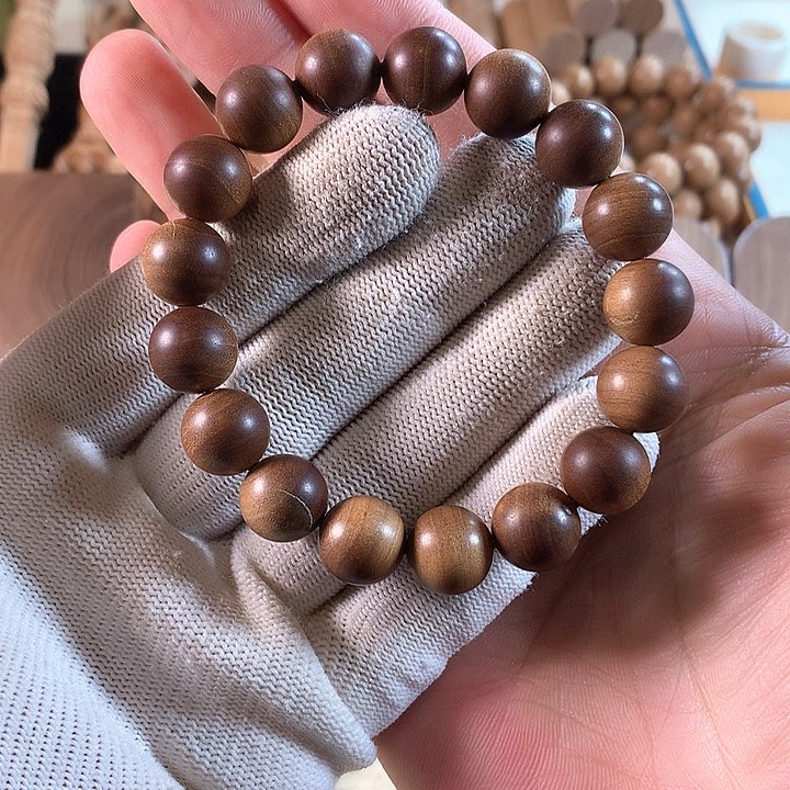 檀香木手串/手链南***意1.2横纹黑肉手串