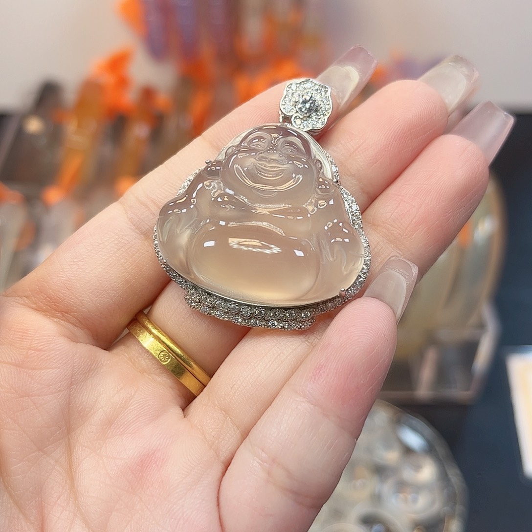 玛瑙/玉髓银S925镶嵌颈饰