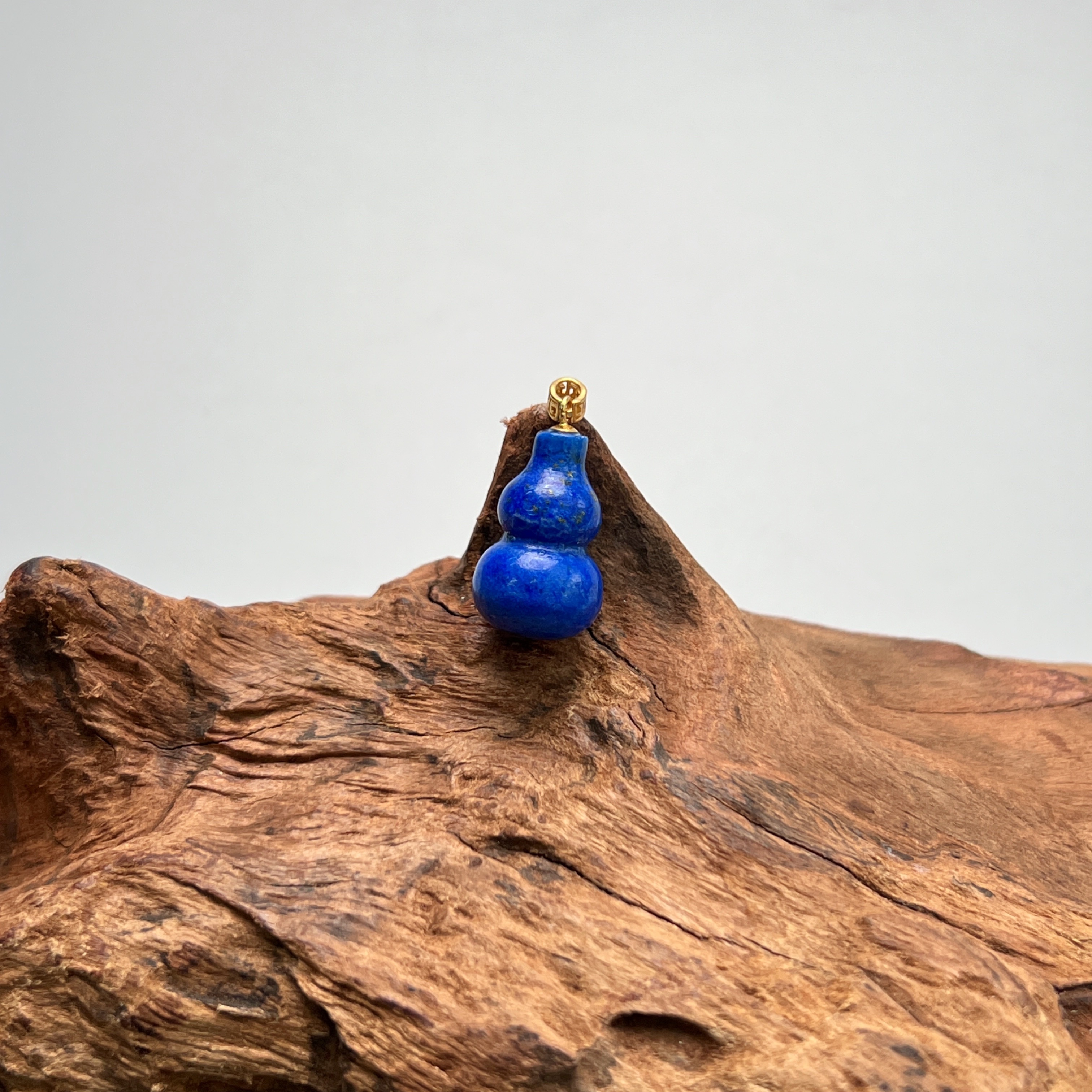 青金石葫芦吊坠S925银