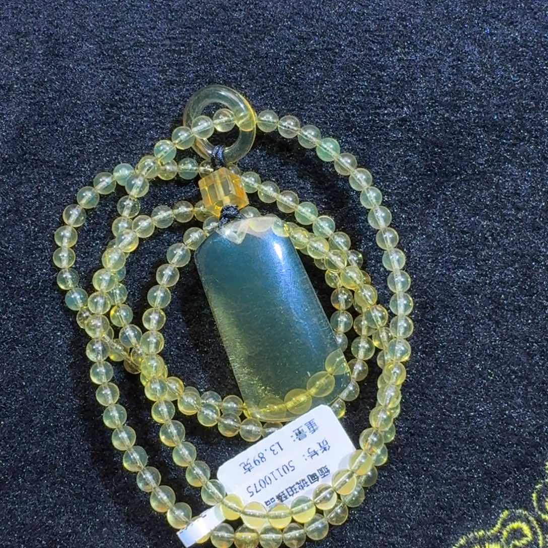 琥珀珠宝奇石未镶嵌白茶套链