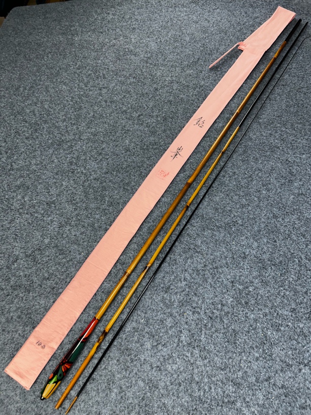 手工竹鱼竿矢竹10尺，中式本偏先92克，元径10.3先径1.2收纳109