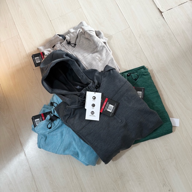 25191男款连帽复合绒加厚卫衣