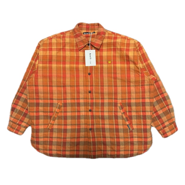 全新未使用 AcneStudios 橙色格子棉服全新L码