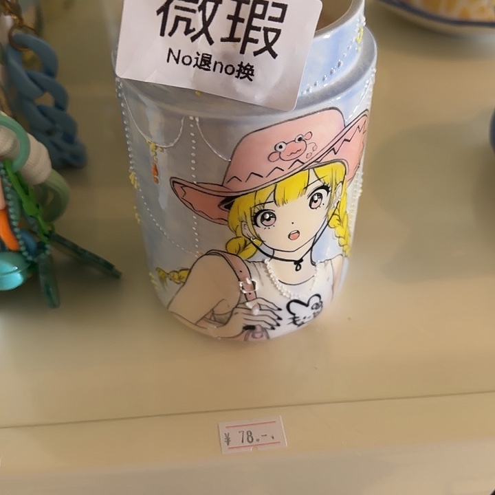 摆件陶不退不换卡通手绘