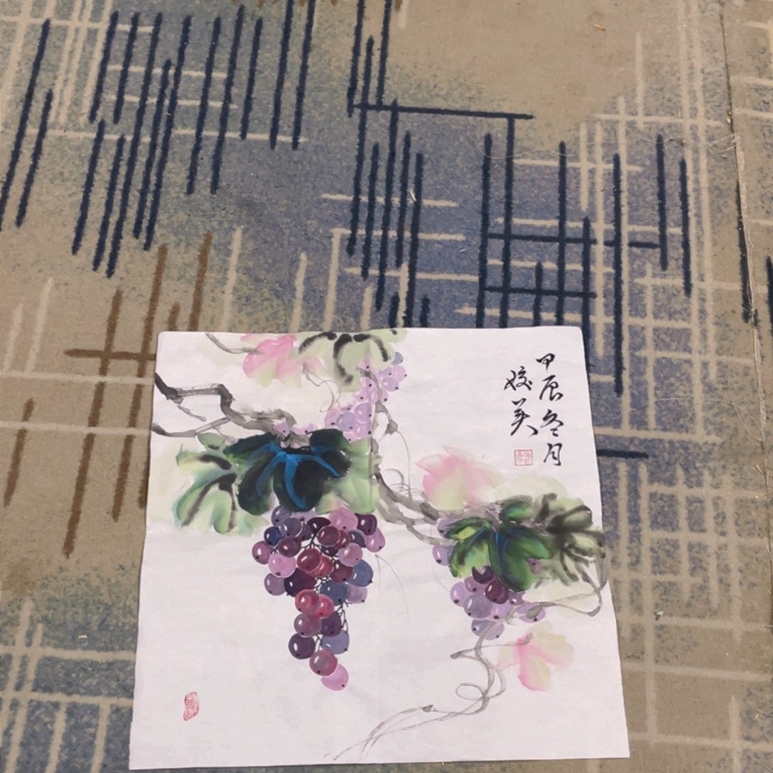 国画五十斗方作品花鸟11111