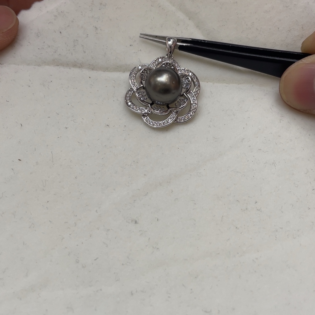 海水珍珠吊坠(不含链)银S925镶嵌