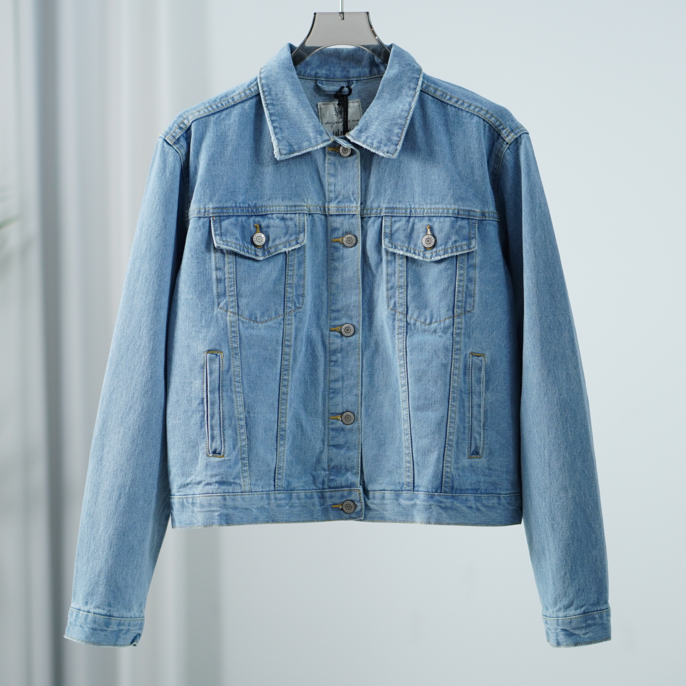 【德M】E086-5  女装秋牛仔外套浅蓝色01816301705003