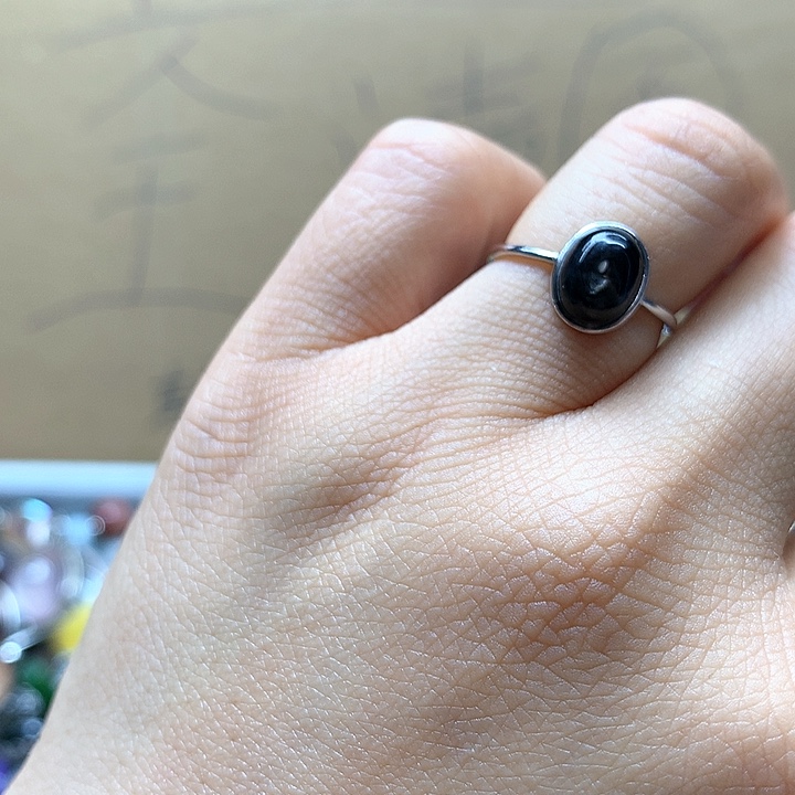 水晶水晶戒指银S925镶嵌