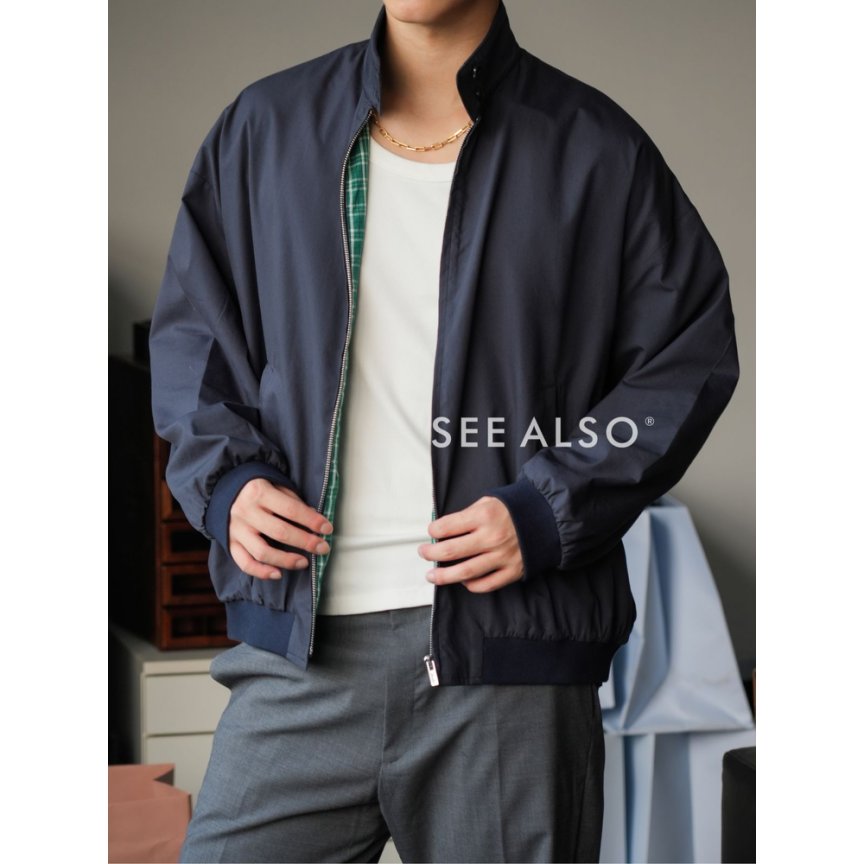 SEE ALSO『哈灵顿niuniu系列』精梳丝光棉新贵松弛红条纹夹克外套 