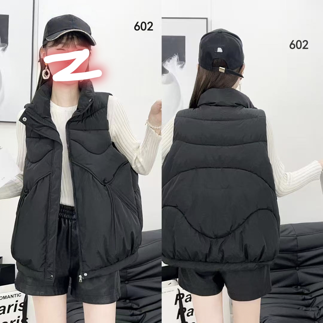 602-DQ时尚加厚宽松版短款马甲 