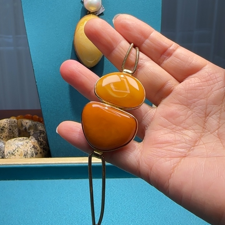 琥珀未镶嵌手链波兰设计款琥珀蜜蜡