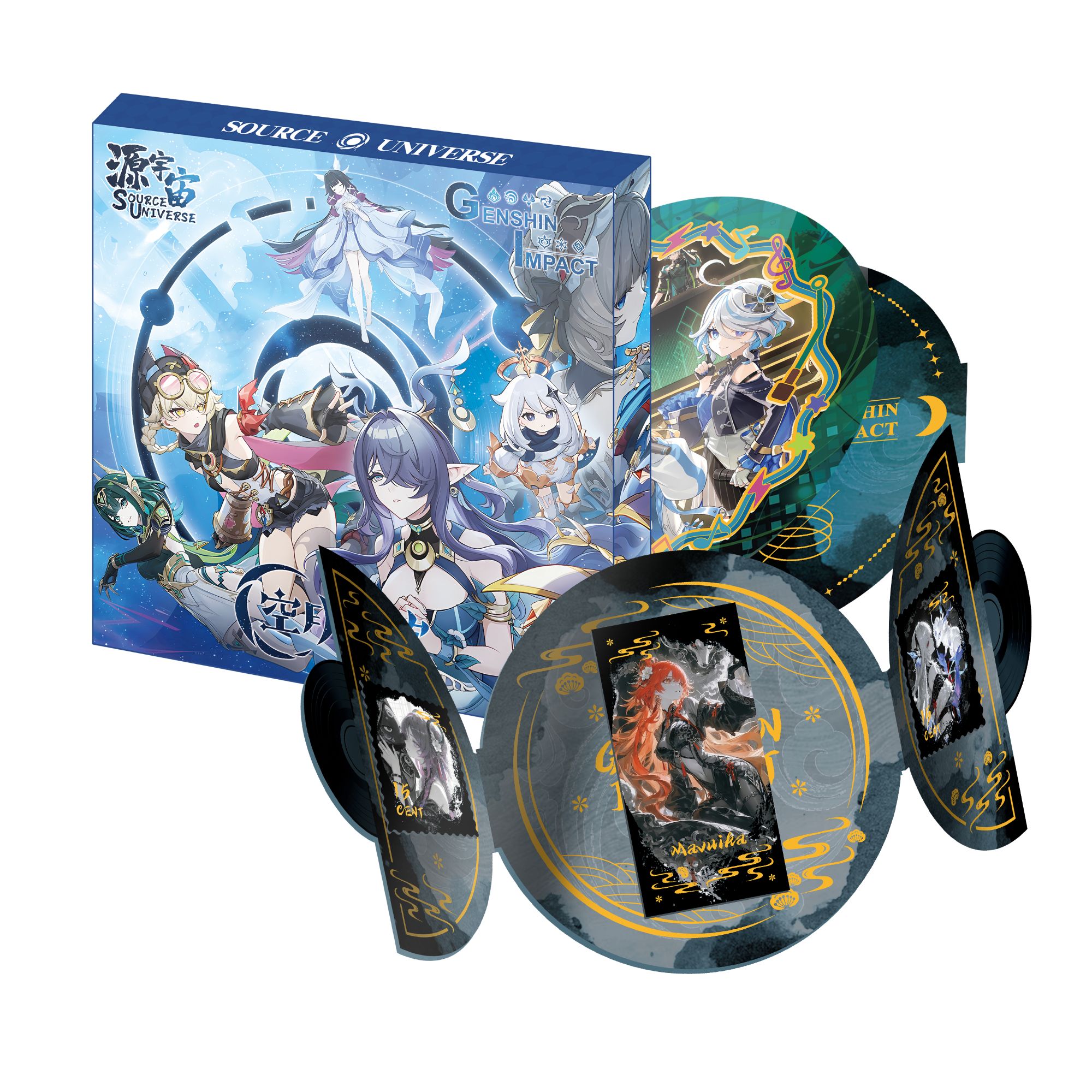 念柒【超级叠叠】源宇宙原神空月の歌·周边CD票根邮票套装（默认代拆）