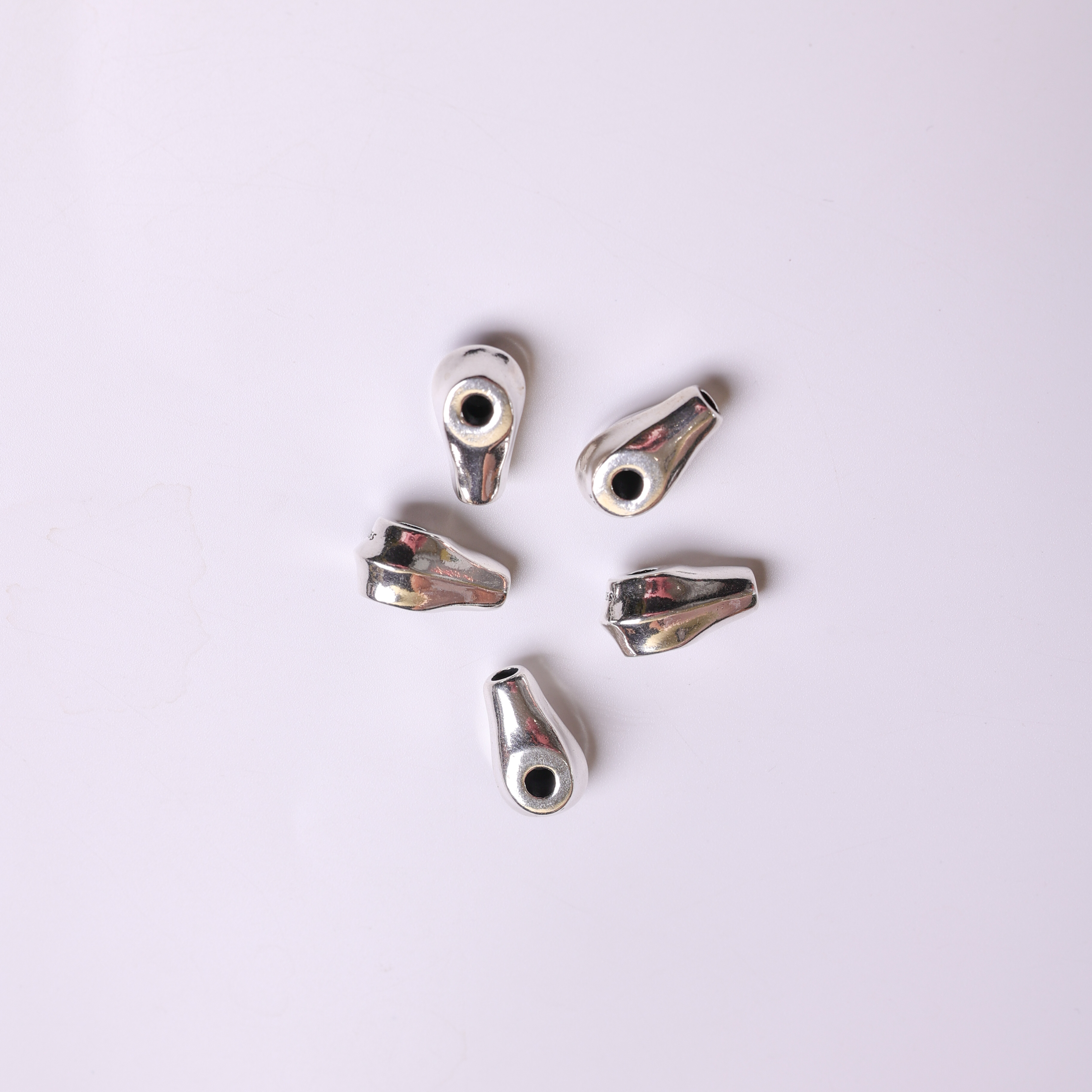 925银银制品 【编号172】鲨鱼背三通文玩手串银饰配饰尺寸8mm