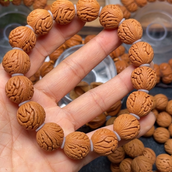 桃核手串龙纹桃核34