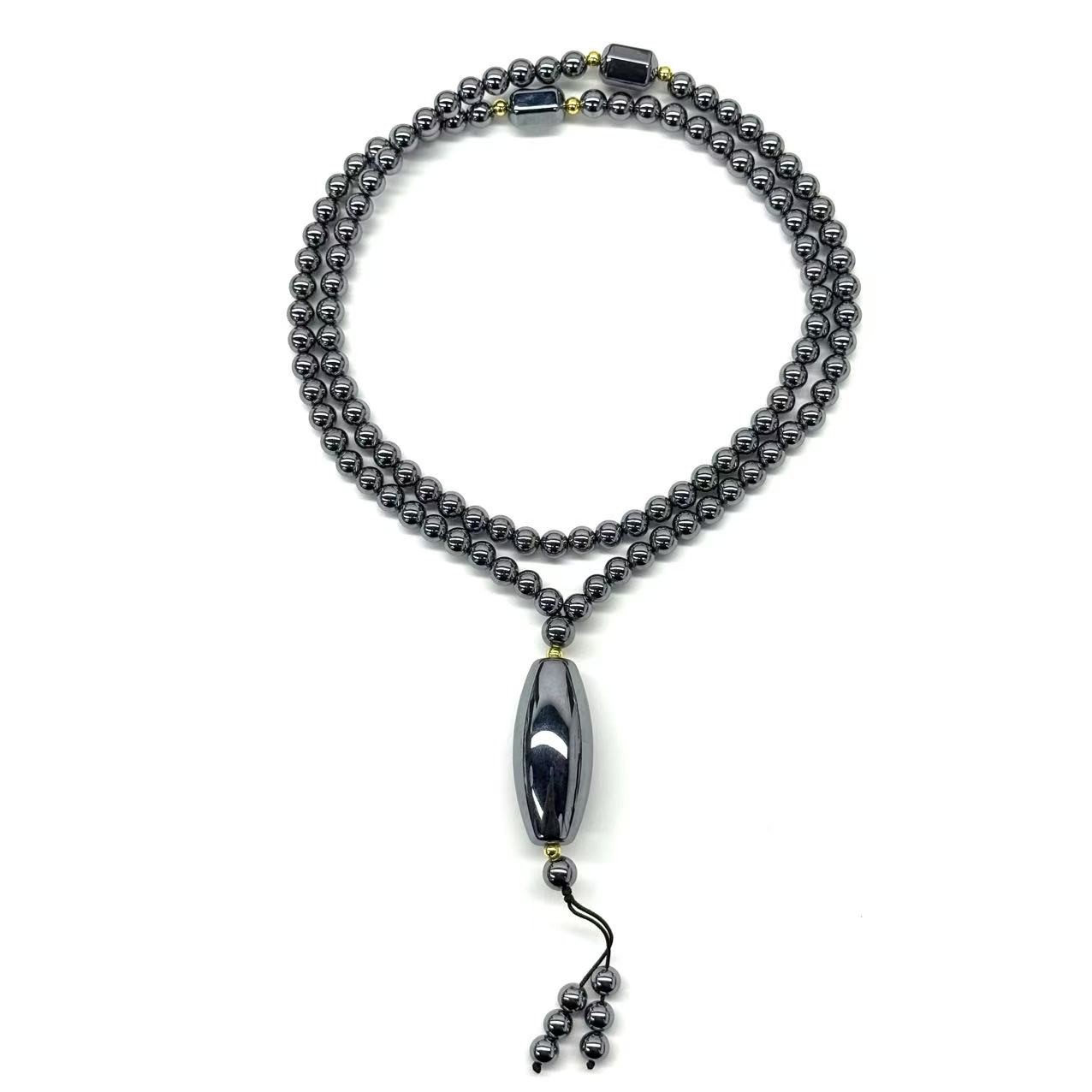 y2627-太赫兹桶珠毛衣链-赠礼盒