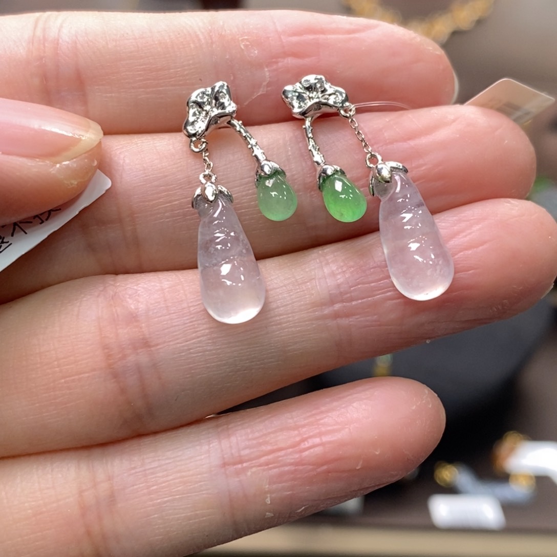 翡翠颈饰18K金镶嵌净货13899