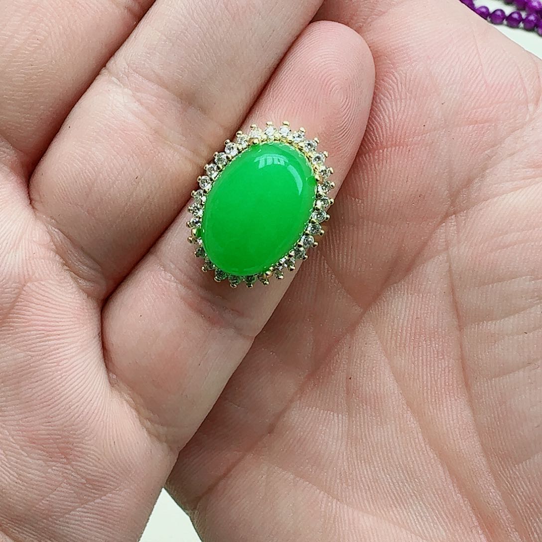 翡翠吊坠(赠链)银S925镶嵌