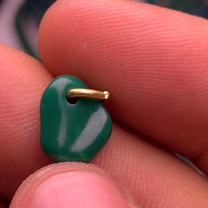 羽毛锌合金高瓷老油绿随形松小配饰 小侧挂