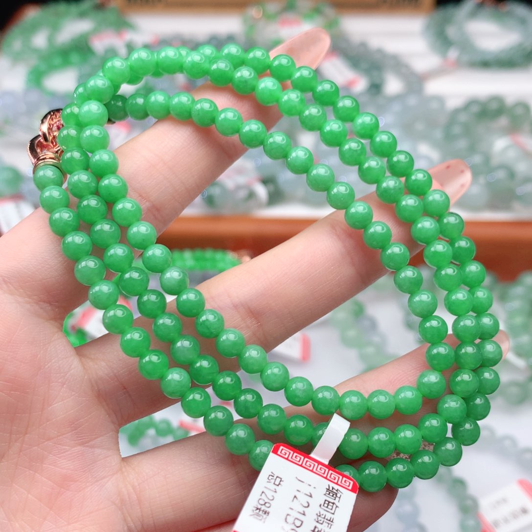 翡翠手链未镶嵌翡翠4.5mm