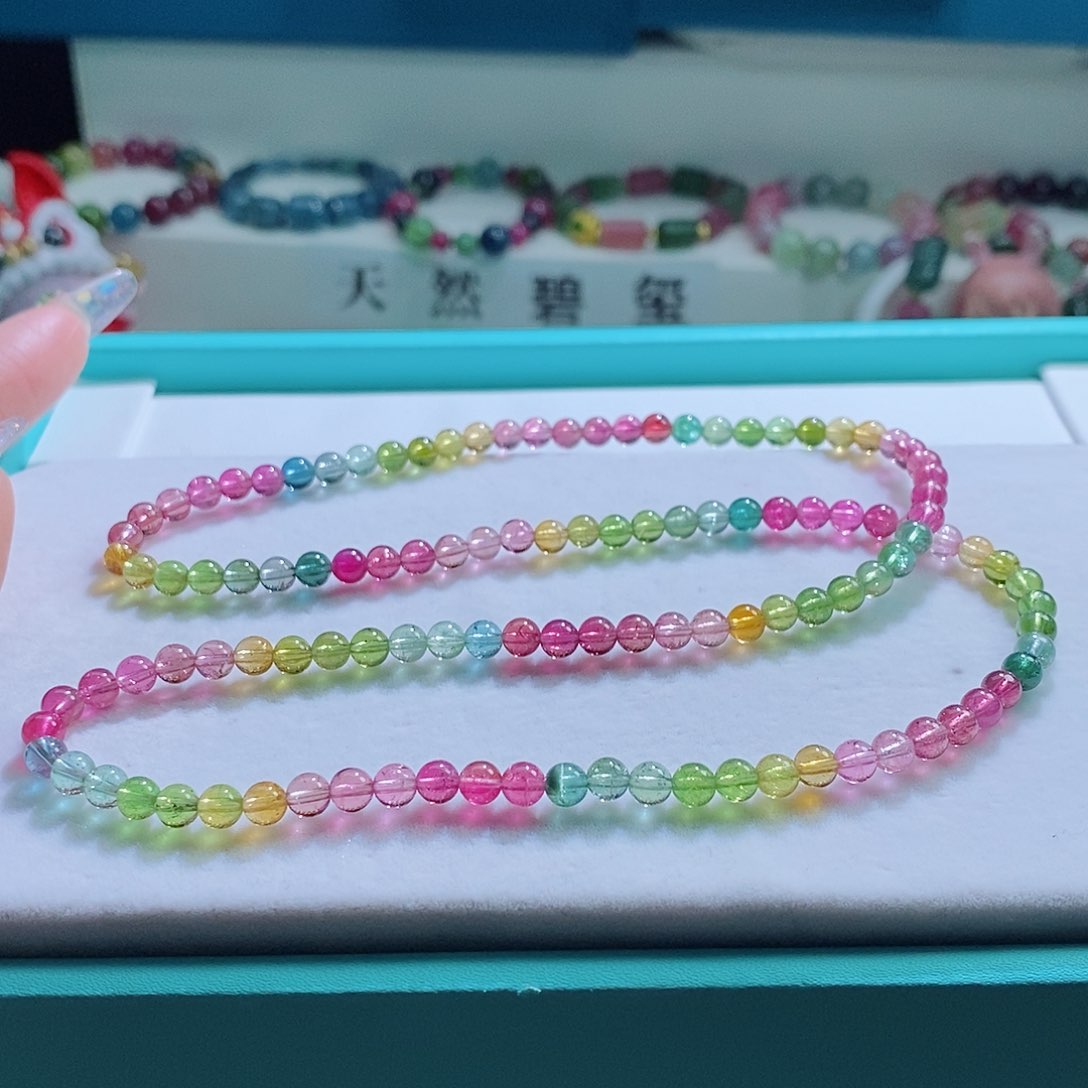 碧玺手链未镶嵌4.8mm左右