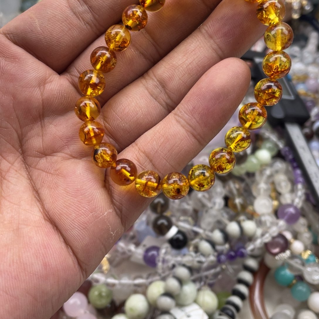 银S925镶嵌手链烟晶