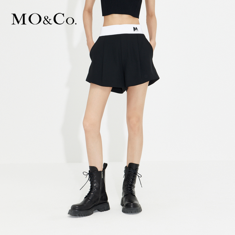 【赵老板专属】MOCO夏高腰拼接宽松裙裤短裤MBC2SOT003
