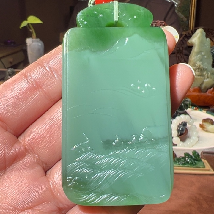 和田玉未镶嵌吊坠(不含链)