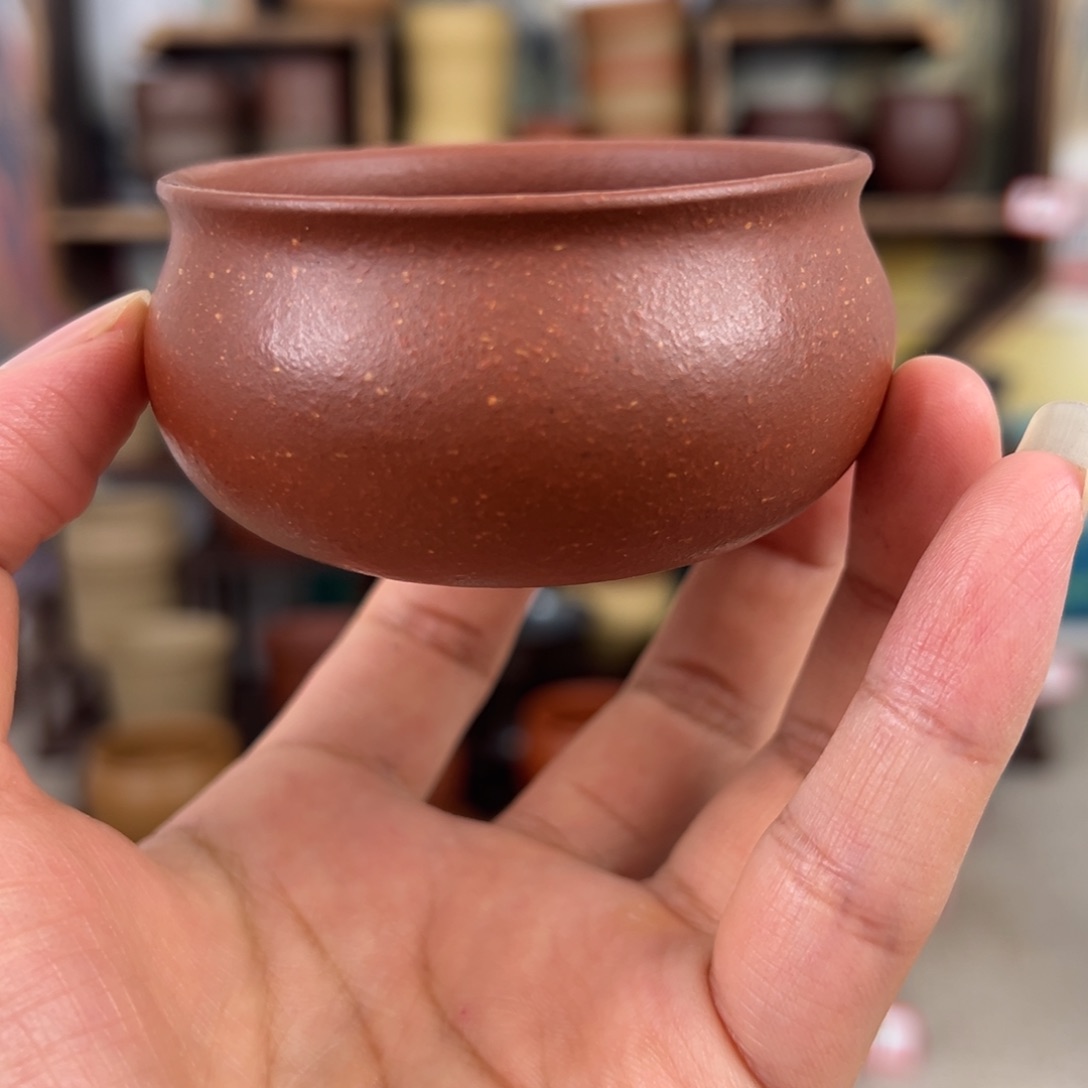 紫砂茶杯拙器甄选，纯原本矿。