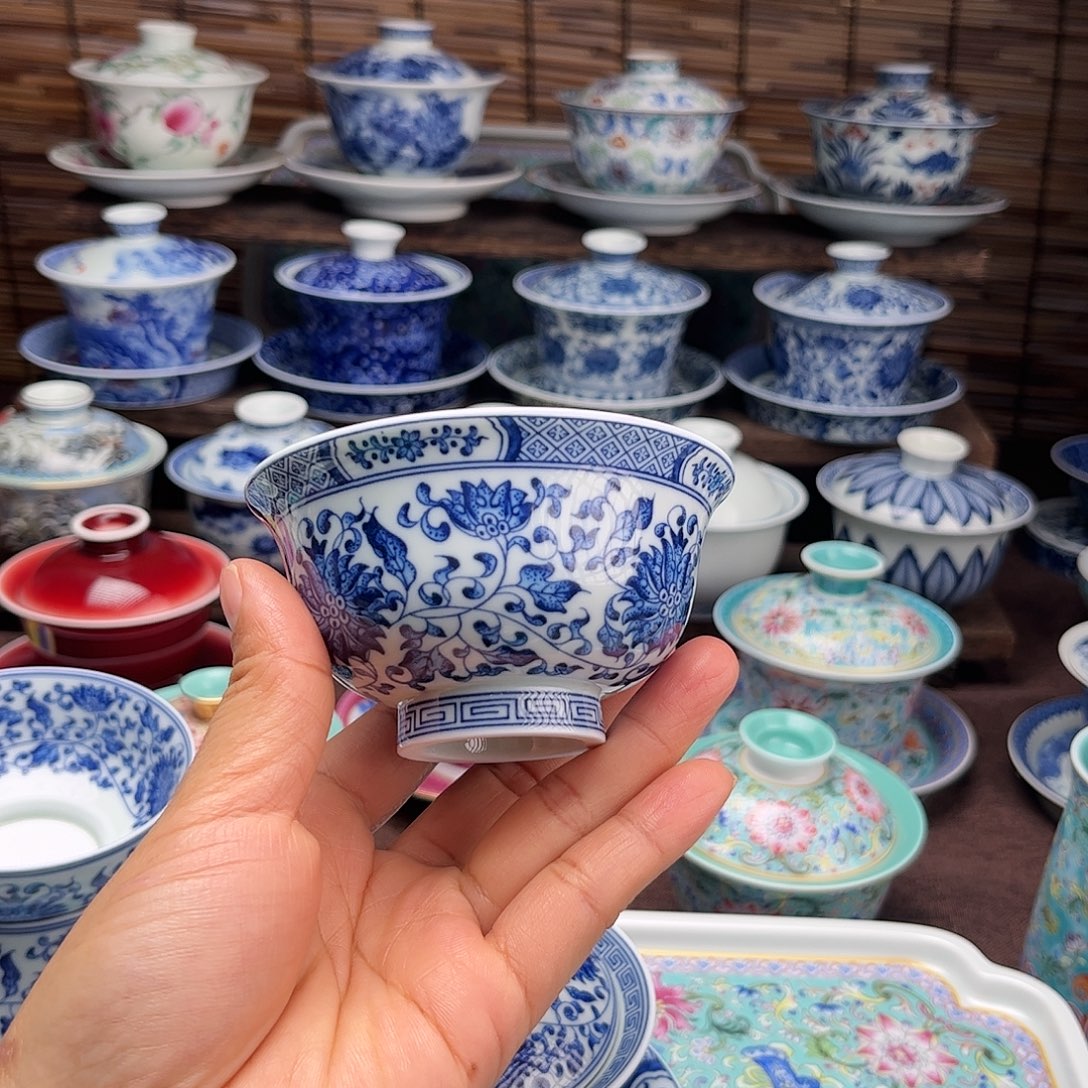 景德镇陶瓷大压手杯