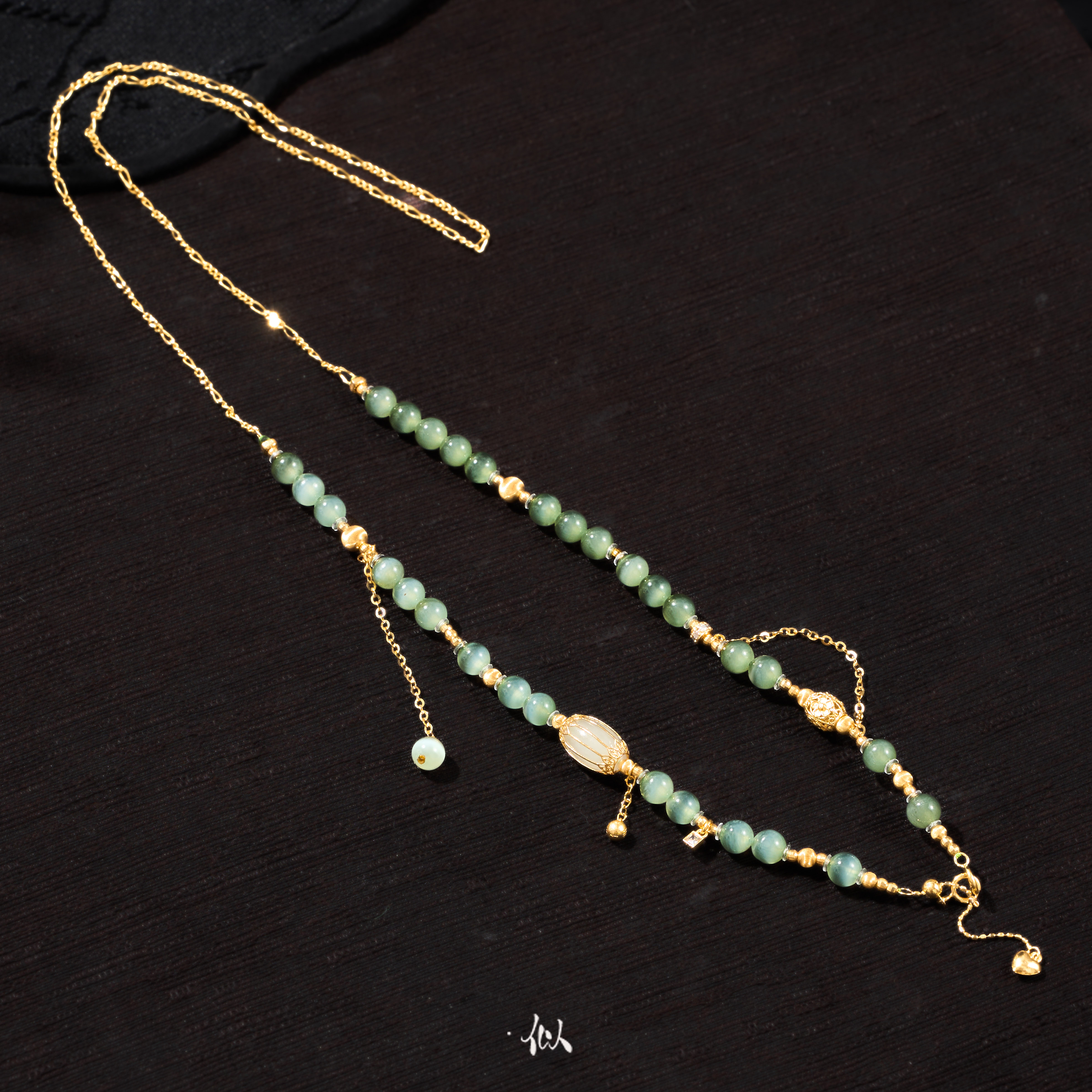 【清婳】·似梓珠宝· 18K粉青项链  XYGD434070-C