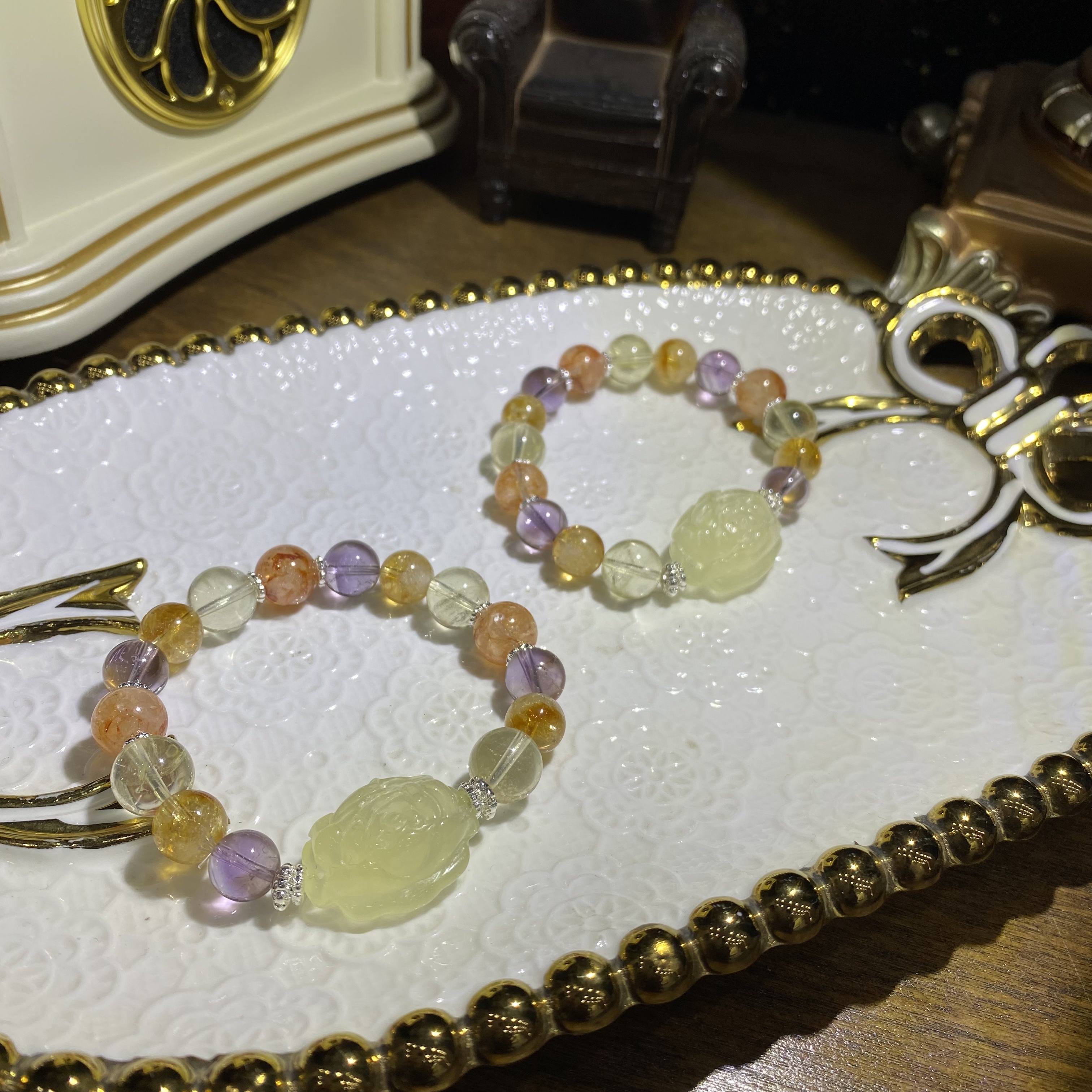 D133-天然水晶多宝手串单圈设计款-多样性发其一