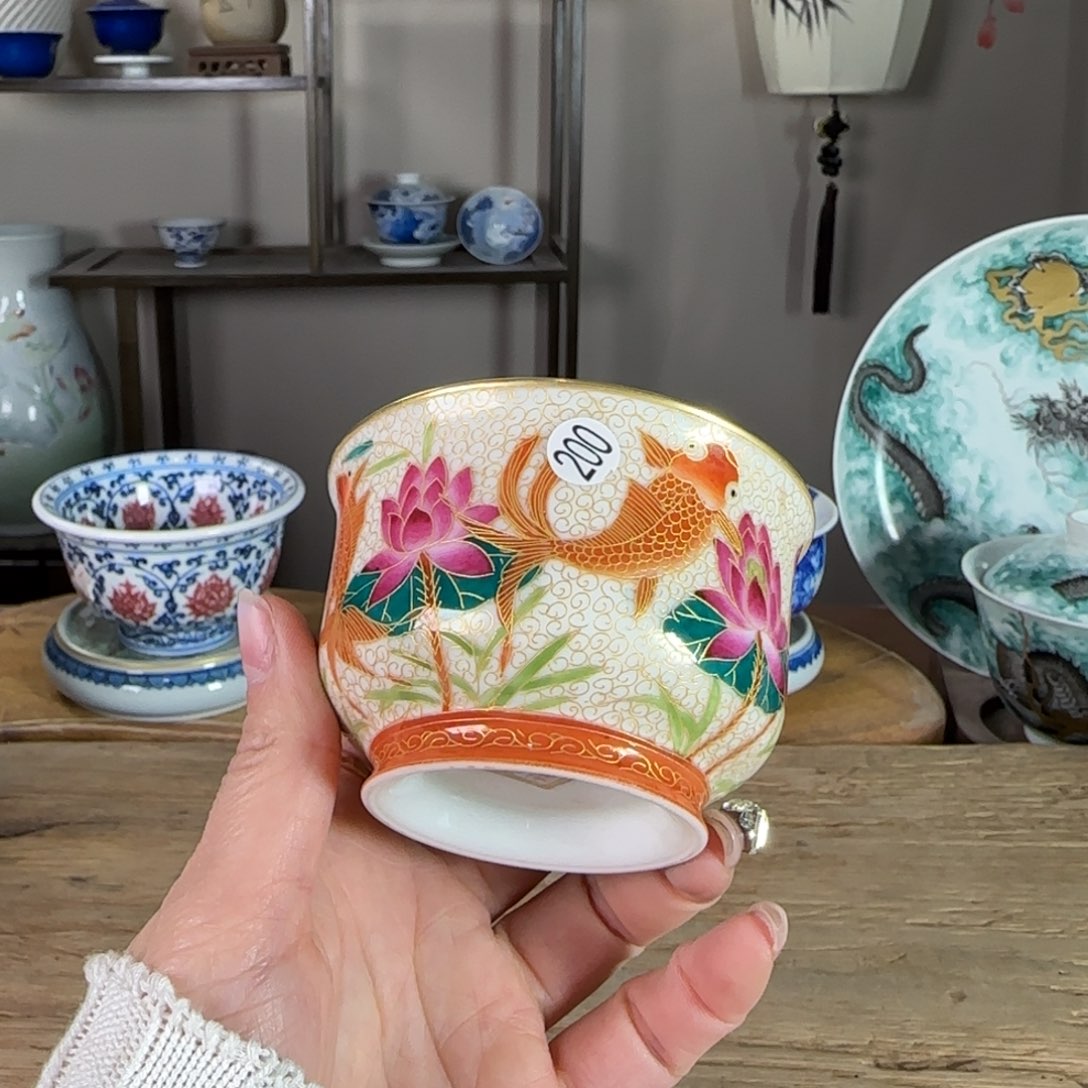 杯景德镇陶瓷柴烧多人