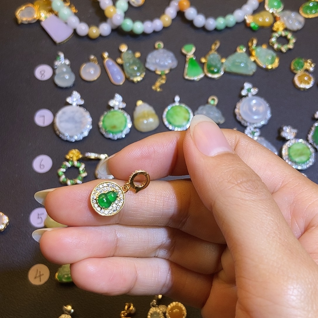 .***a翡翠银S925镶嵌吊坠(不含链)