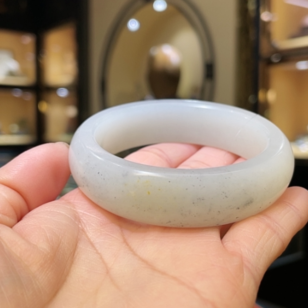 【闪购商品】和田玉手镯未镶嵌52.8#65.21g