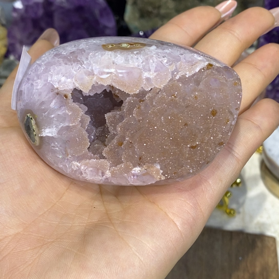 T***_大型摆件（非配饰）紫晶未镶嵌粉色钱袋子