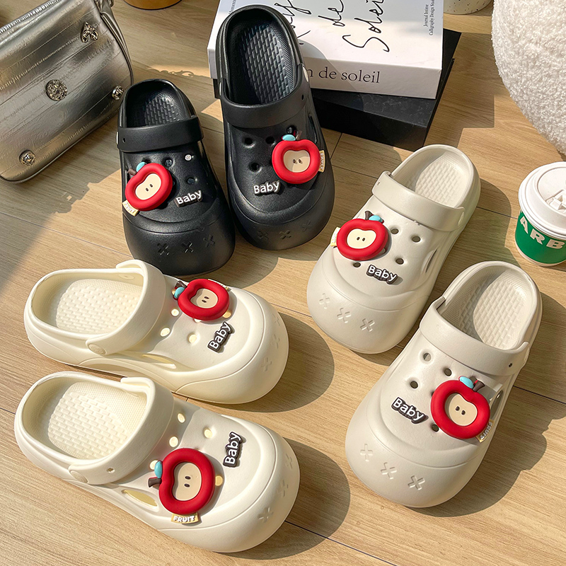 轻派 踩屎感EVA厚底可爱苹果拖鞋女夏季少女心居家通勤凉拖鞋