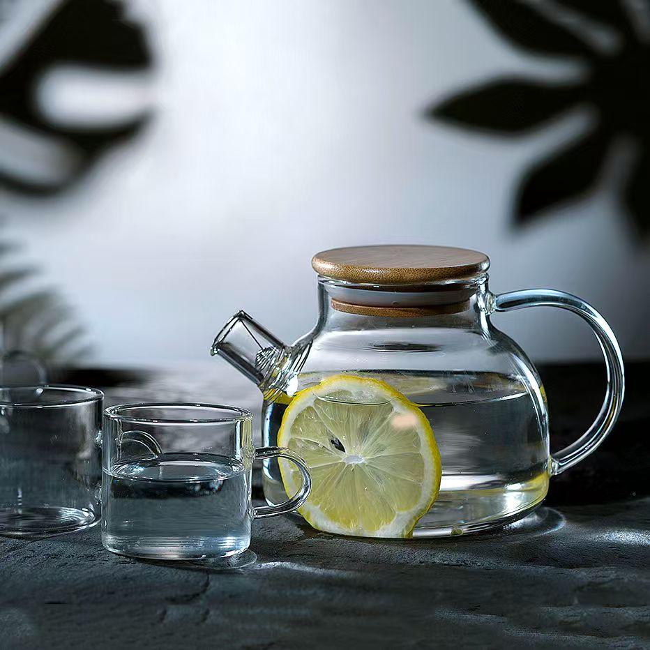 安维娜耐热高硼硅玻璃茶具550ml+4小杯