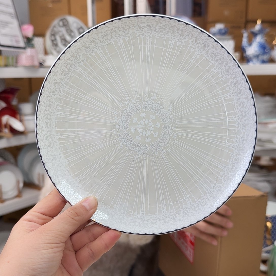 骨瓷高骨瓷8英寸月光盘20cm一个外贸骨瓷