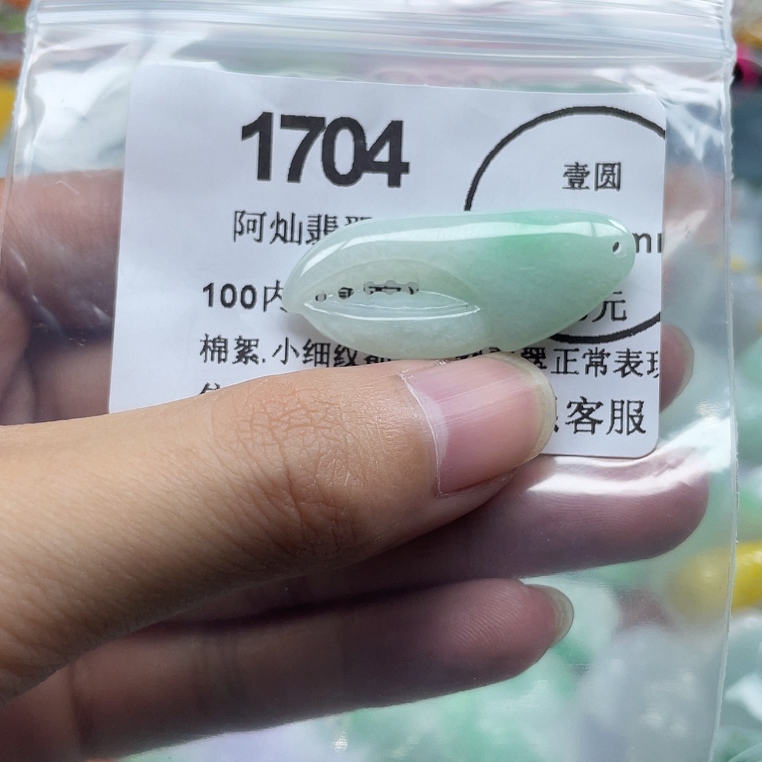 翡翠未镶嵌吊坠(赠链)